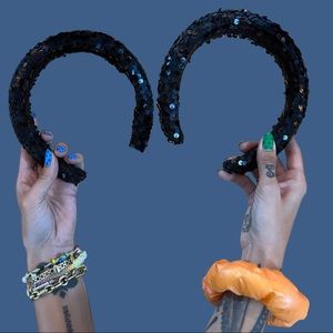 Black sequin padded headband, so cute!!